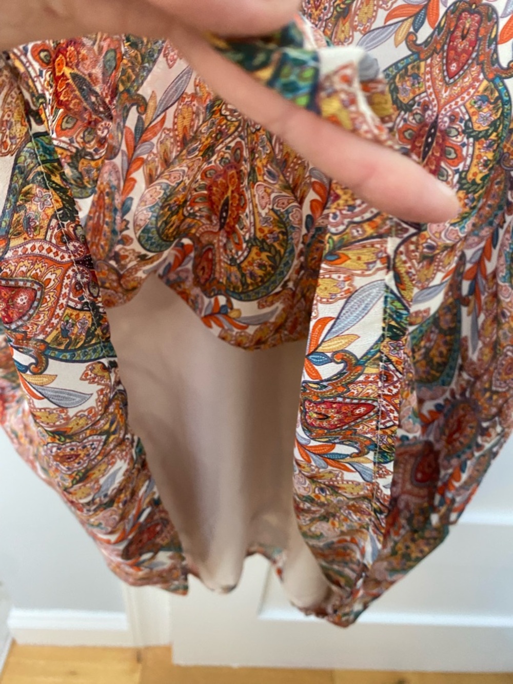 Molly Bracken Ruffled Colorful Chiffon mini dress size XL - Picture 8 of 9